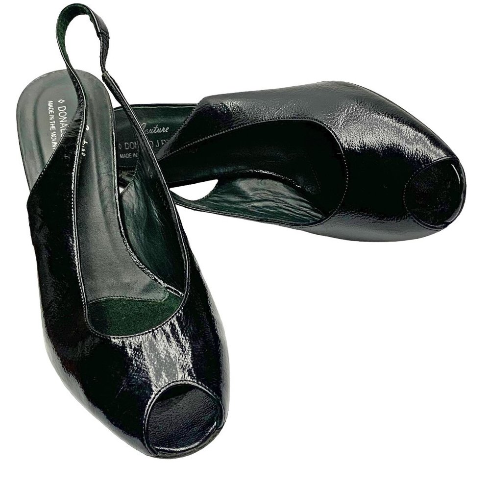 DONALD J. PLINER Couture Traci Patent Leather Slingback Pumps